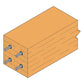 Wooden retaining cap with glued in threaded rod on a white background