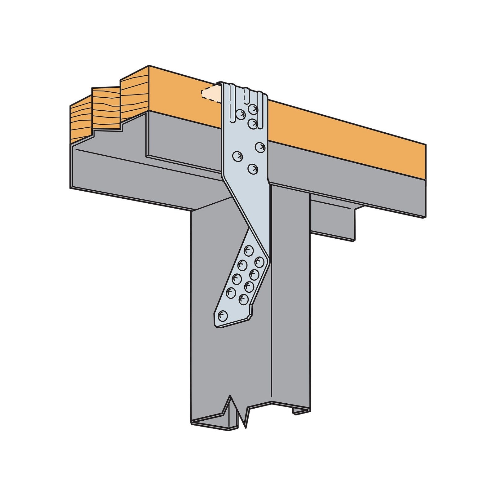 Simpson TSP Stud Plate Tie - G90 Galvanized installation