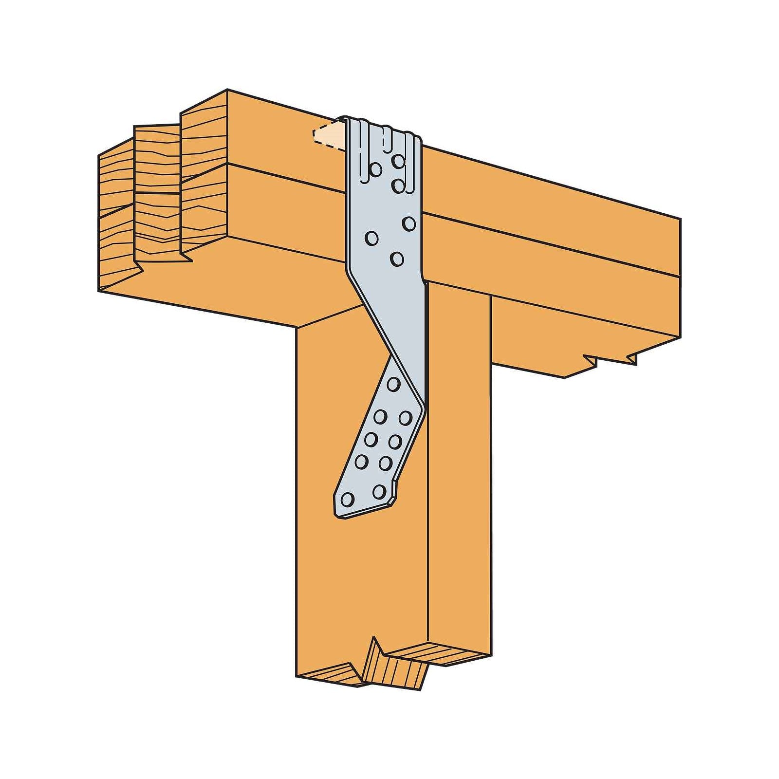 Simpson TSP Stud Plate Tie - G90 Galvanized installation