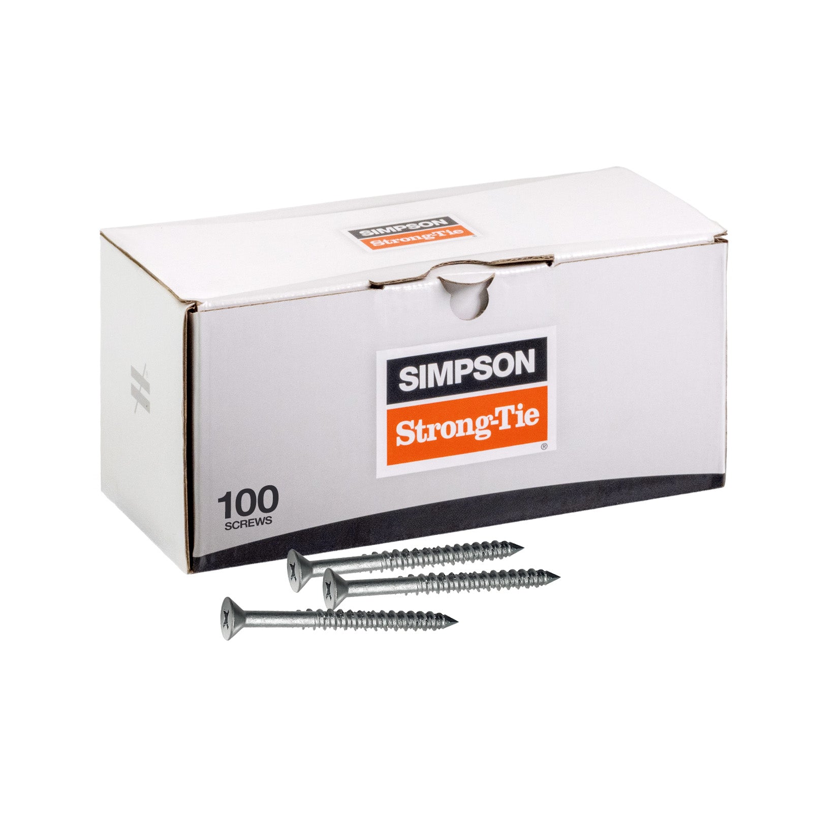 1/4" x 2-1/4" Strong-Tie Phillips Flat Head Titen Screw, 410 Stainless Steel, Pkg 100