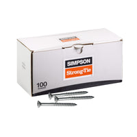 1/4" x 2-1/4" Strong-Tie Phillips Flat Head Titen Screw, 410 Stainless Steel, Pkg 100