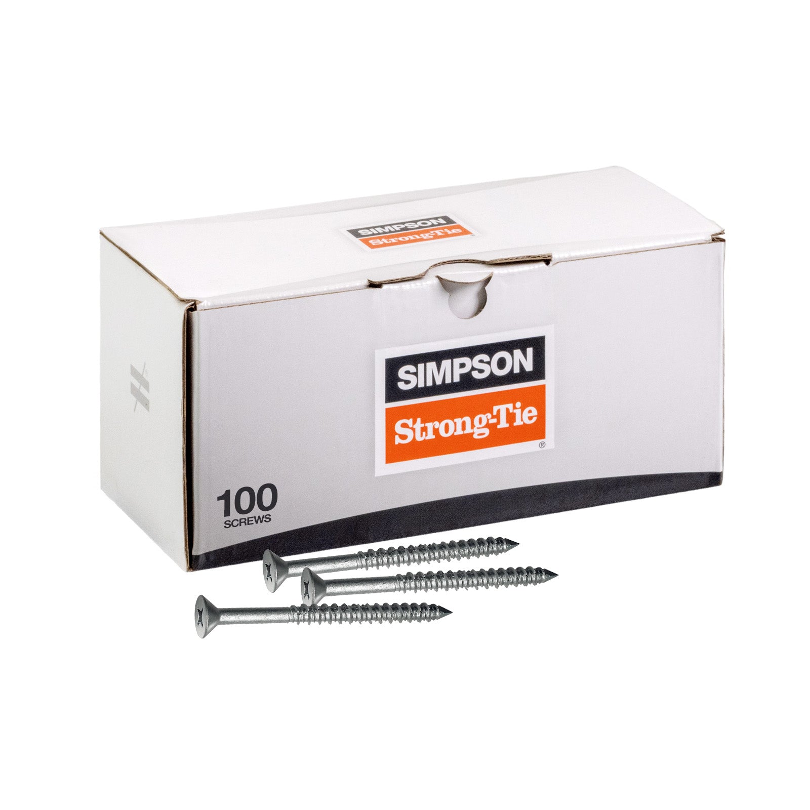 1/4" x 2-3/4" Strong-Tie Phillips Flat Head Titen Screw, 410 Stainless Steel, Pkg 100