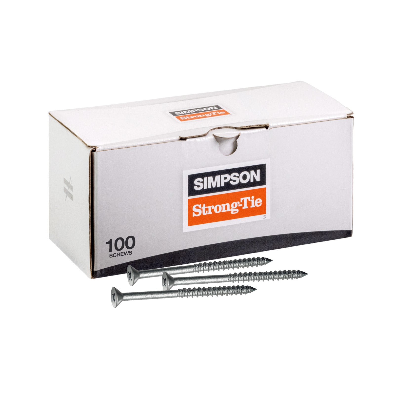 1/4" x 3-3/4" Strong-Tie Phillips Flat Head, Titen Screw, 410 Stainless Steel, Pkg 100