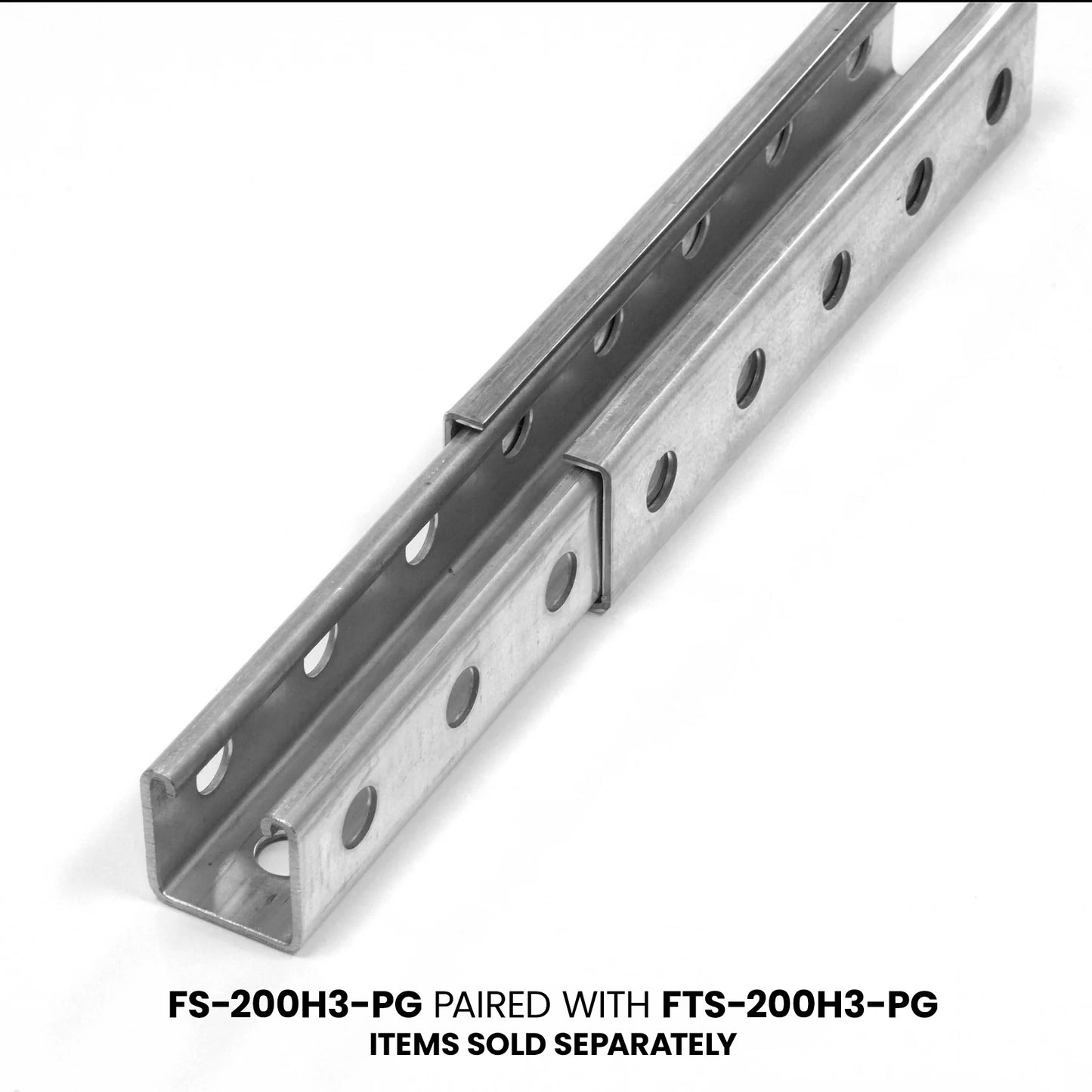 FS-200H3-PG Paired with FTS-200H3-PG to create a telescoping strut channel