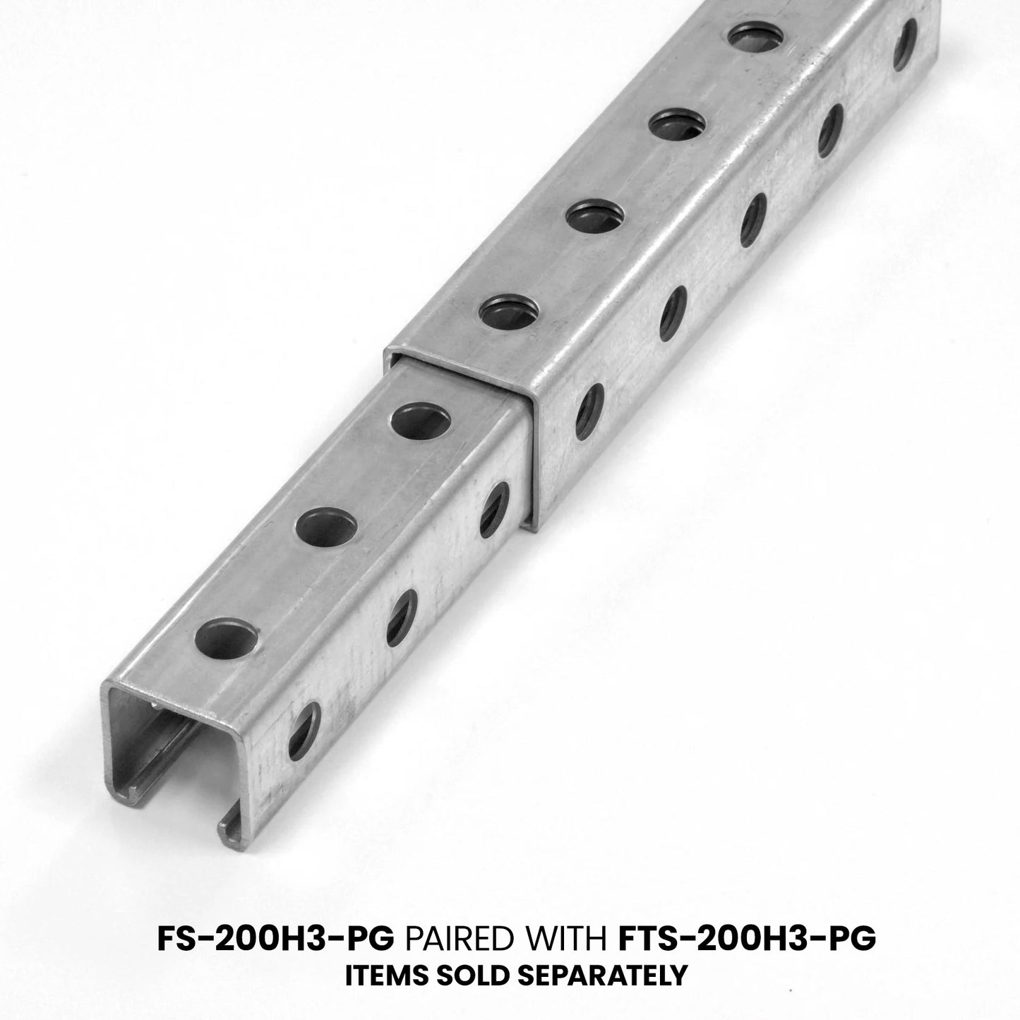 FS-200H3-PG Paired with FTS-200H3-PG to create a telescoping strut channel