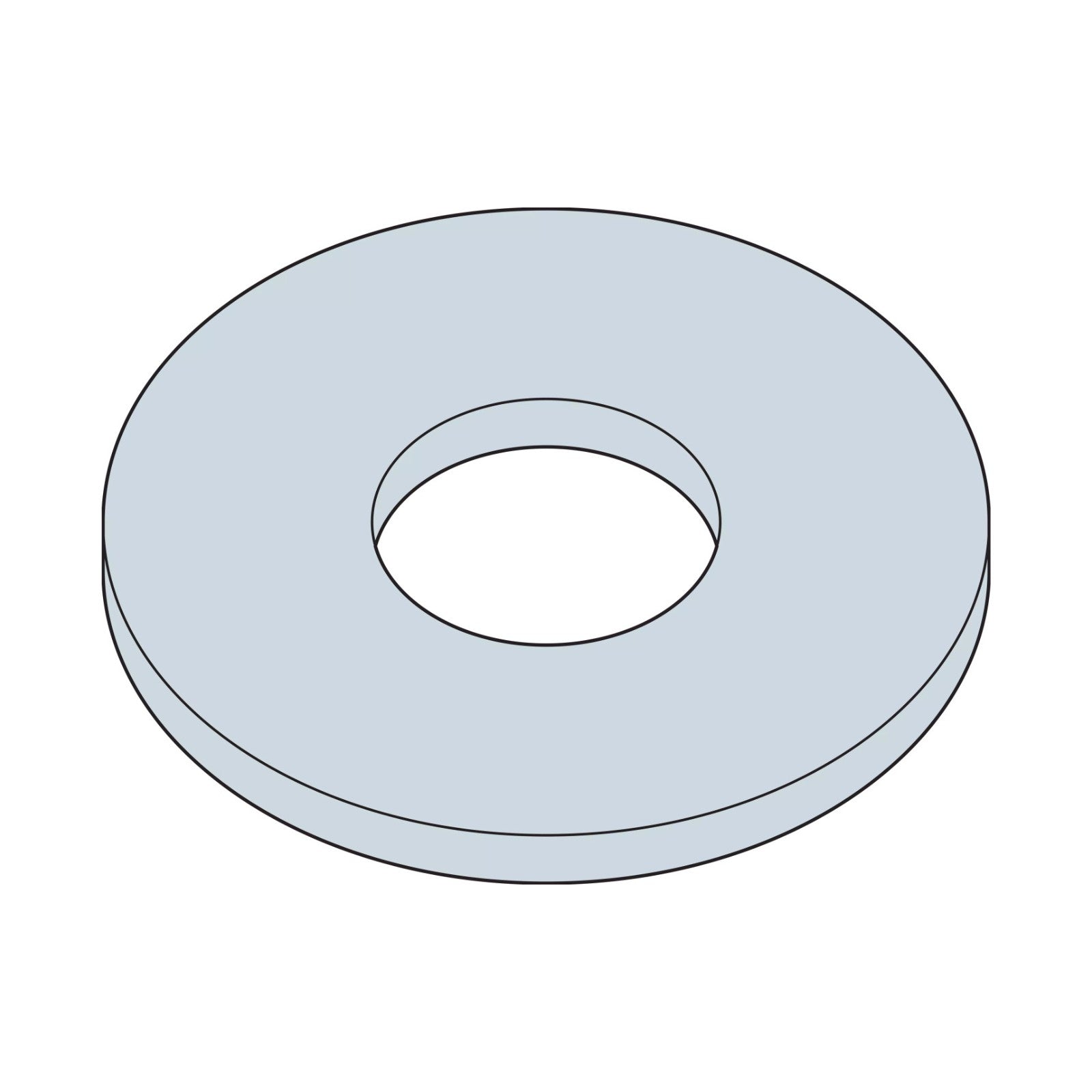Simpson 5/8" ASTM F844 USS Washer - Zinc Plate