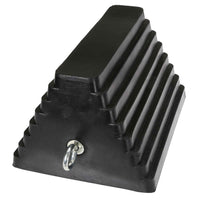 Rubber Double-Sided Wheel Chock w/ Eye Bolt (8"W)