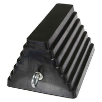 9-1/4" Rubber Double-Sided Wheel Chock with Eye Bolt