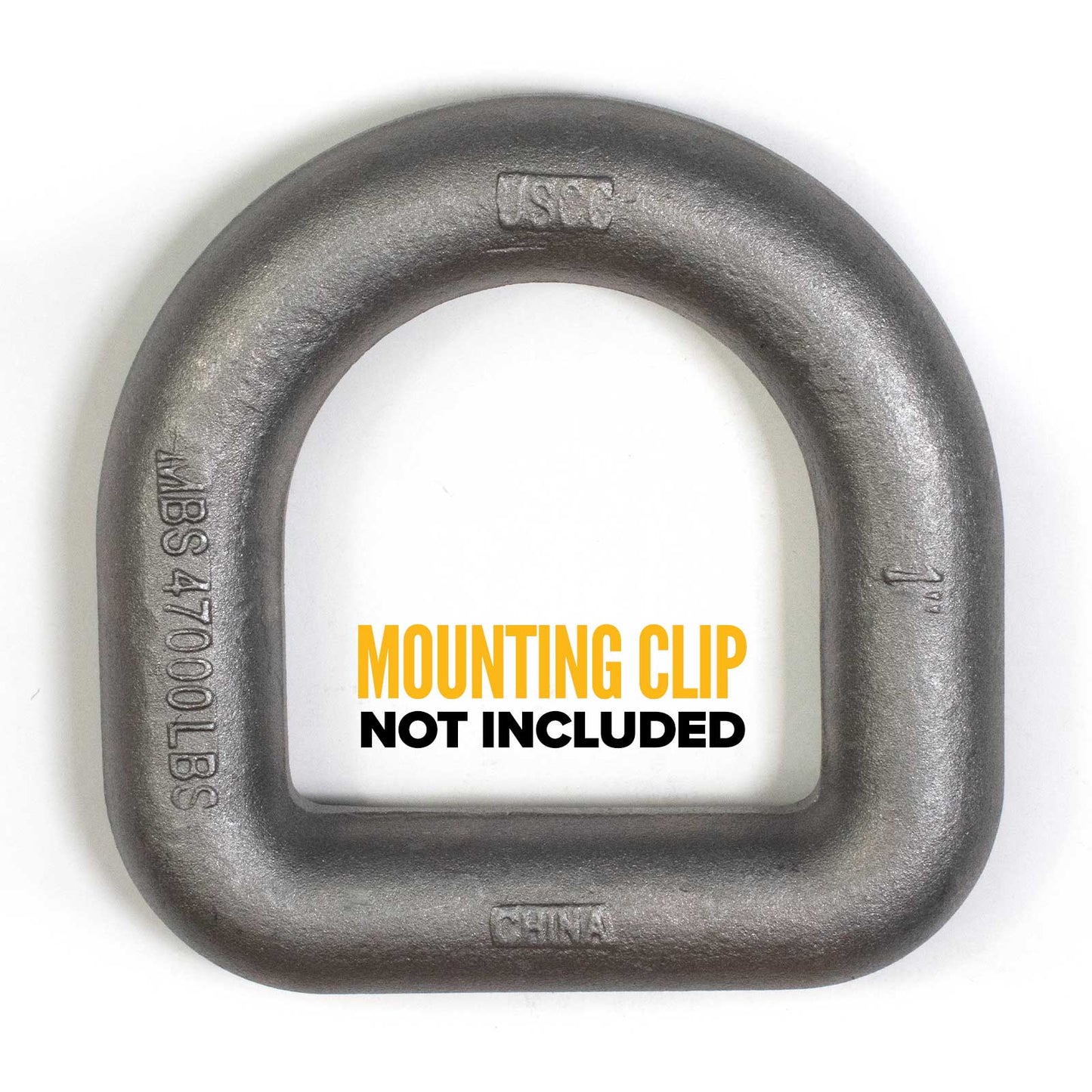 1" Weldable D-Ring - 47,000 lbs. BS | 50-Pack