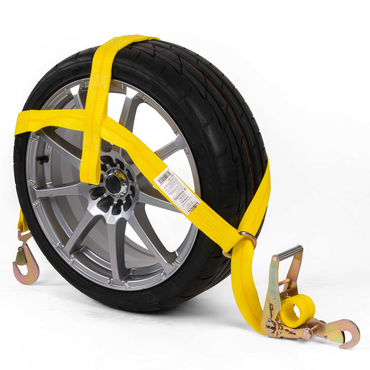 Adjustable Wheel Net w/ 2" Top Strap, Twisted Snap Hook & Ratchet w/ Snap Hook