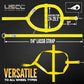 Yellow Adjustable Tow Dolly Strap with 2" Top Strap and Twisted Snap Hook - 2 pack