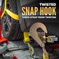 Yellow Adjustable Tow Dolly Strap with 2" Top Strap and Twisted Snap Hook - 2 pack
