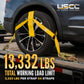 Adjustable Wheel Net with 4" Top Strap, Twisted Snap Hook and Ratchet w/ Snap Hook - 4 pack