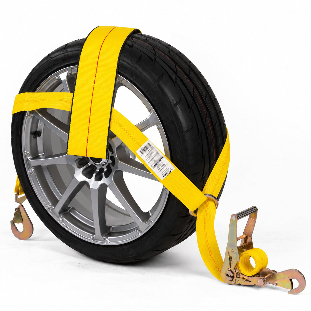 Adjustable Wheel Net with 4" Top Strap, Twisted Snap Hook and Ratchet w/ Snap Hook