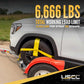 Yellow Adjustable Tow Dolly Strap with 4" Top Strap and Flat Hook - 2 pack