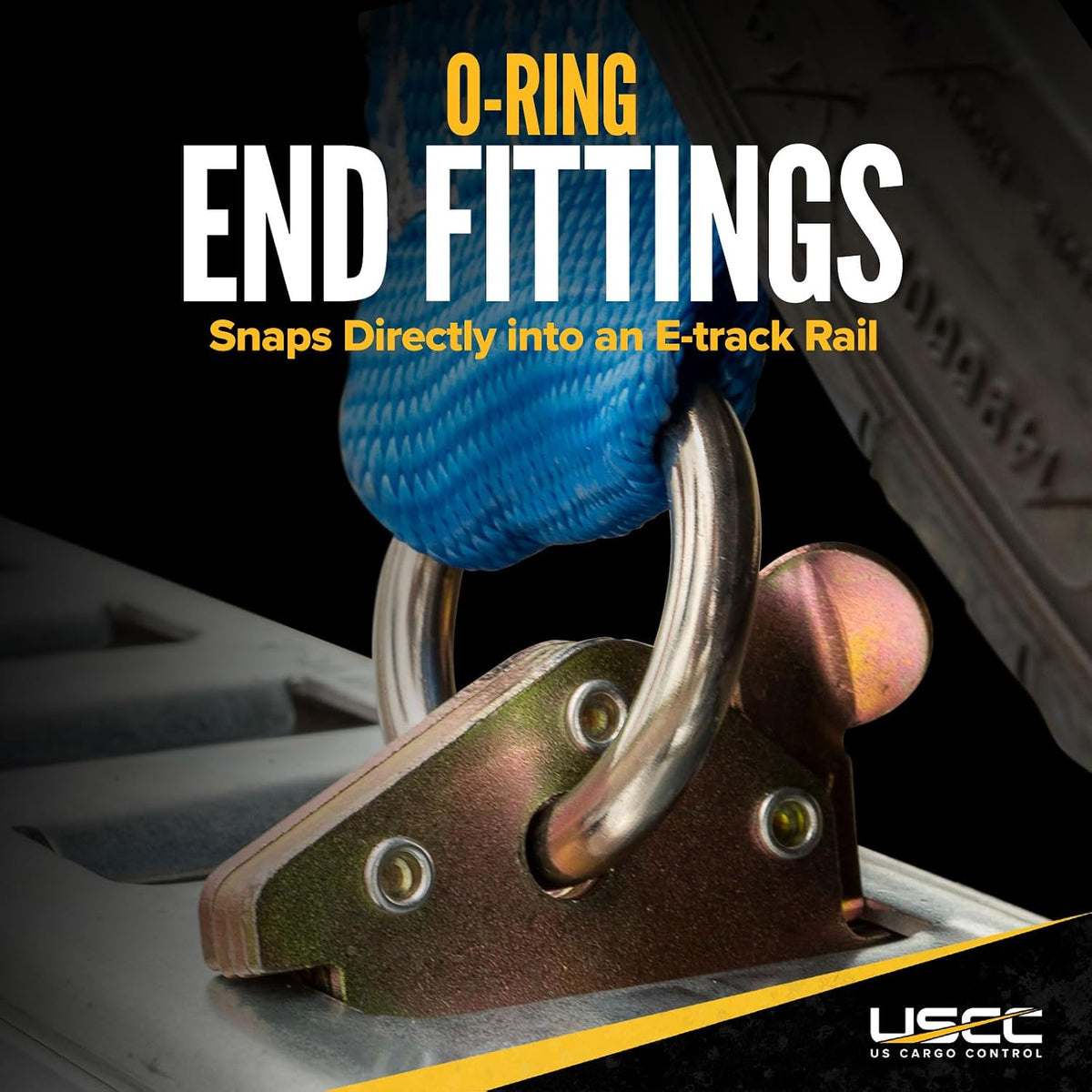 Wheel Strap with Etrack Fittings & 3 Rubber Blocks