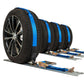 Wheel Strap with Etrack Fittings & 3 Rubber Blocks - 4 Pack