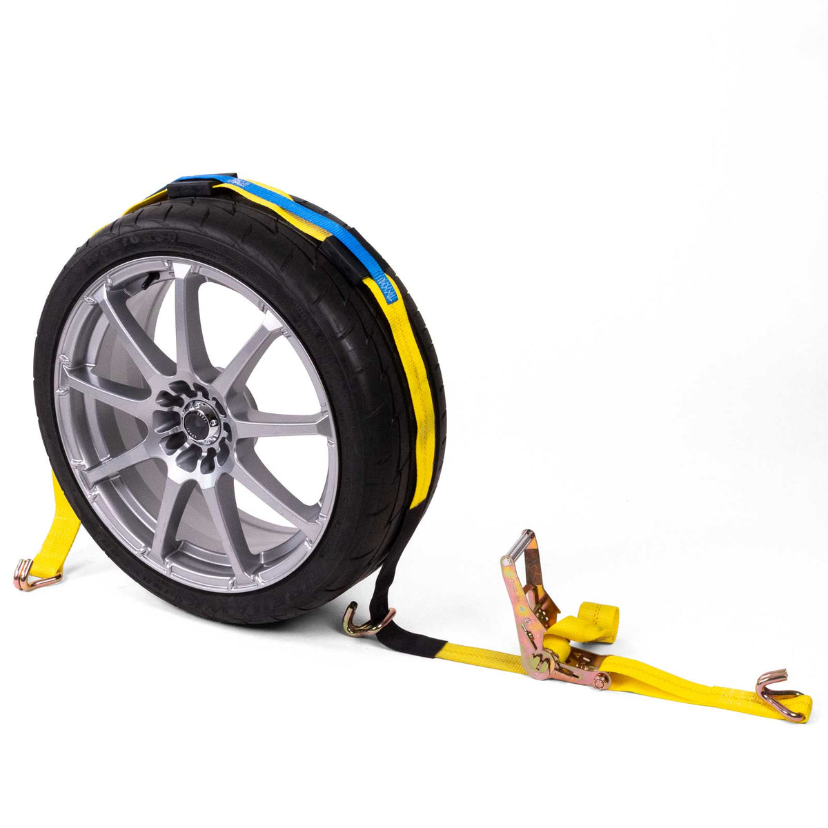 Wheel Strap with Wire Hooks & 3 Rubber Blocks