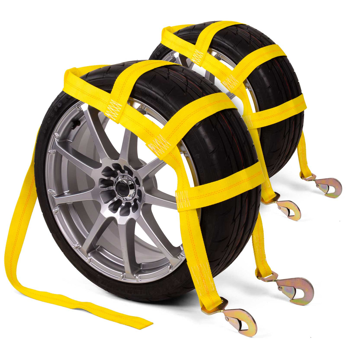 Tow Dolly Basket Strap with Twisted Snap Hooks - 2 Pack