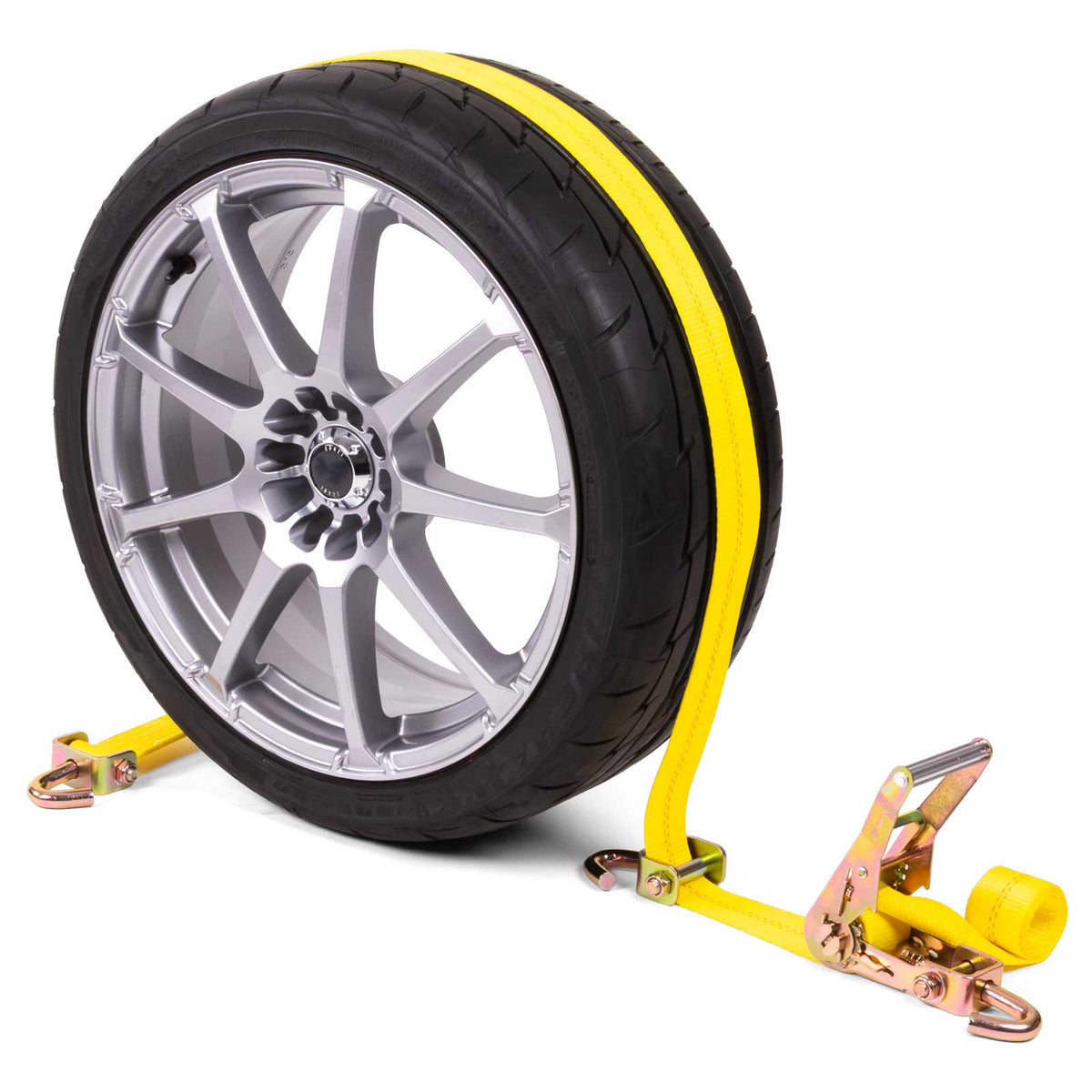 Wheel Strap with Swivel Hooks & Ratchet