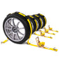 Car Carrier Wheel Strap w/ Wire Hooks & Adj Rubber Blocks & Ratchet - 4 Pack
