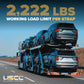 2" x 14' OEM Replacement Wheel Strap with 2 Swivel J Hooks and 3 Adjustable Rubber Cleats