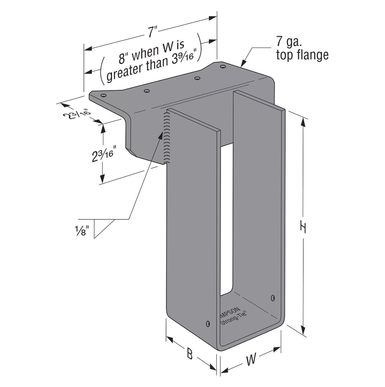 Simpson WP Welded Purlin Hanger