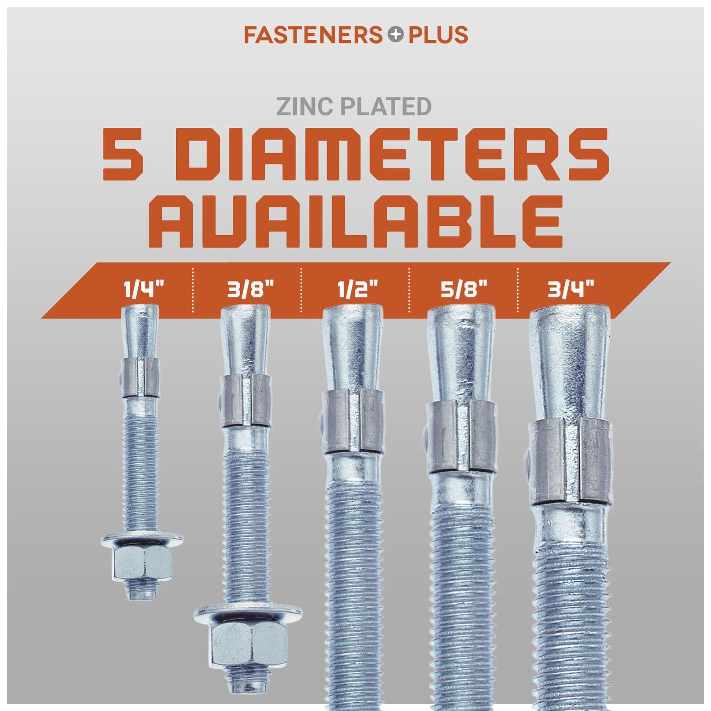 Red Head Trubolt Wedge Anchor, Zinc - Available Diameters