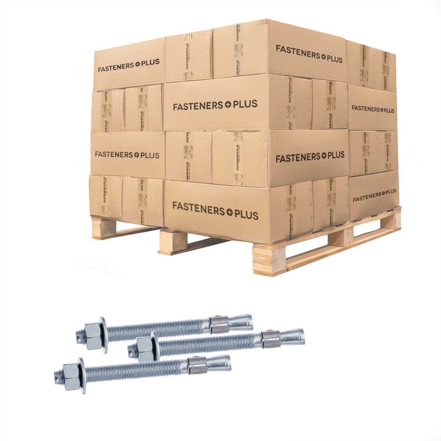 Red Head 1/2" x 4-1/4" Trubolt Wedge Anchor - Zinc | Qty. 4,500 (Pallet)