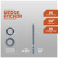 1/2" x 4-1/4" Red Head Trubolt Wedge Anchor, Zinc, Pkg 25 Dimensions