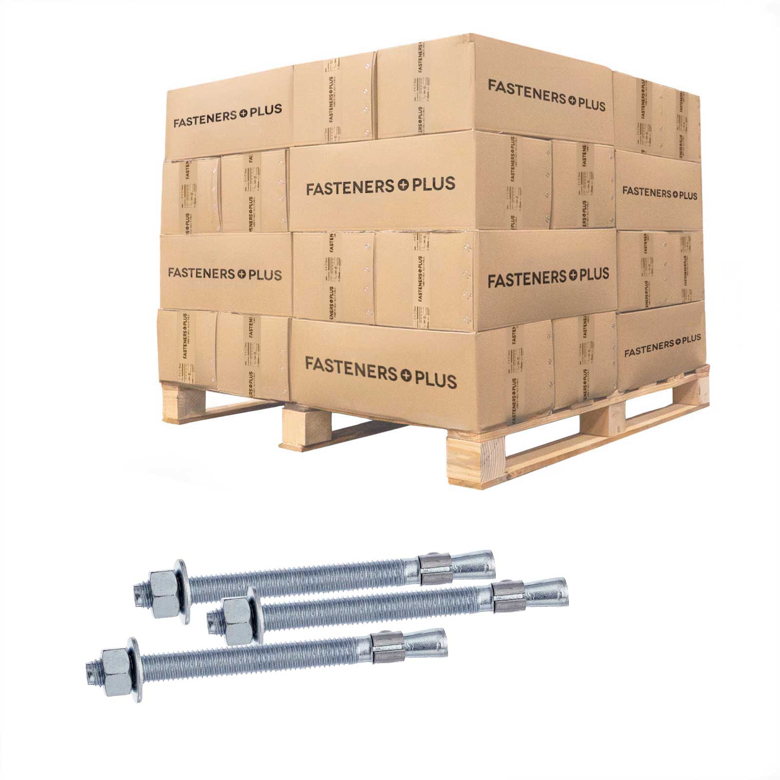 Red Head 1/2" x 5-1/2" Trubolt Wedge Anchor - Zinc | Qty. 4,500 (Pallet)