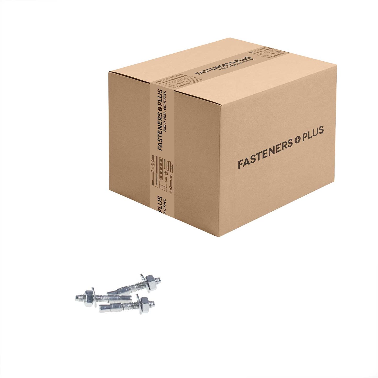 Red Head 1/4" x 1-3/4" Trubolt Wedge Anchor - Zinc | Qty. 1,000 (Carton)