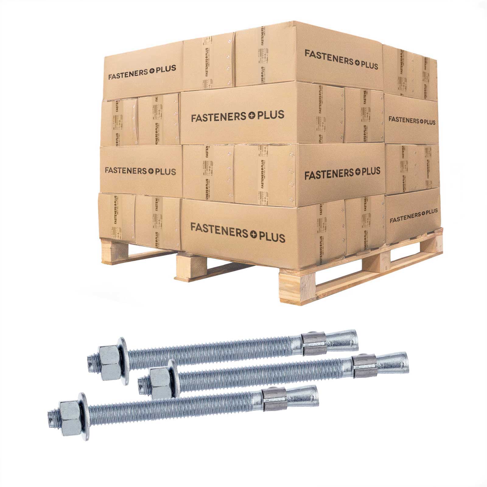 Red Head 3/4" x 5-1/2" Trubolt Wedge Anchor - Zinc | Qty. 2,000 (Pallet)