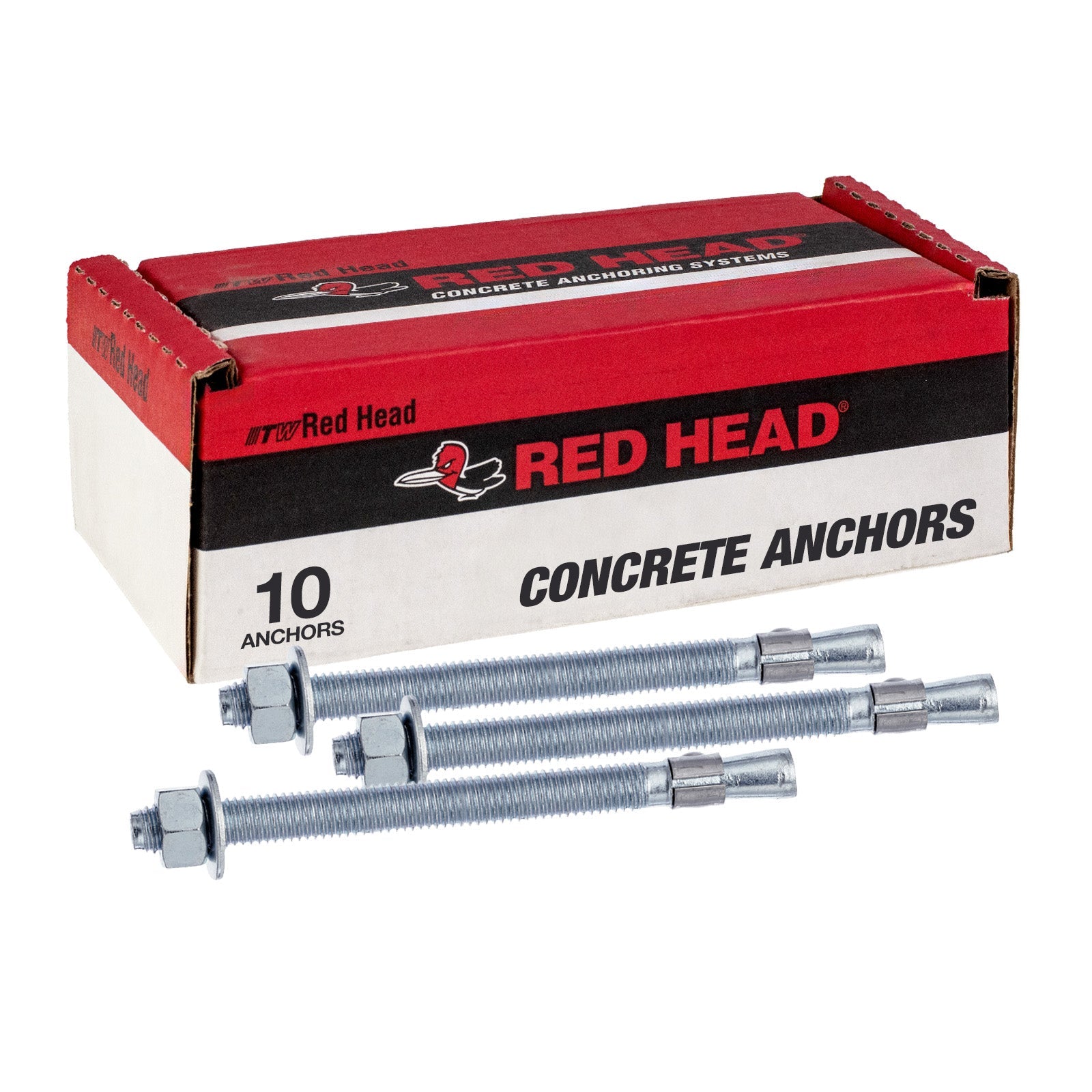 3/4" x 6-1/4" Red Head Trubolt Wedge Anchor, Pkg 10