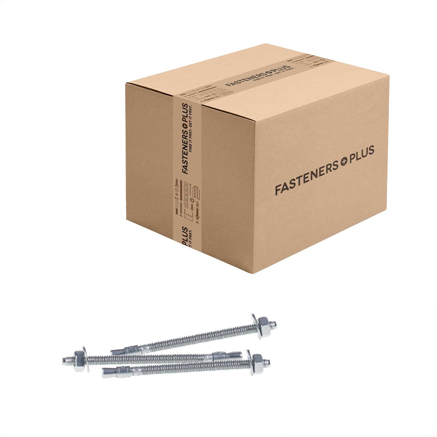 Red Head 3/8" x 7" Trubolt Wedge Anchor - Zinc | Qty. 250 (Carton)