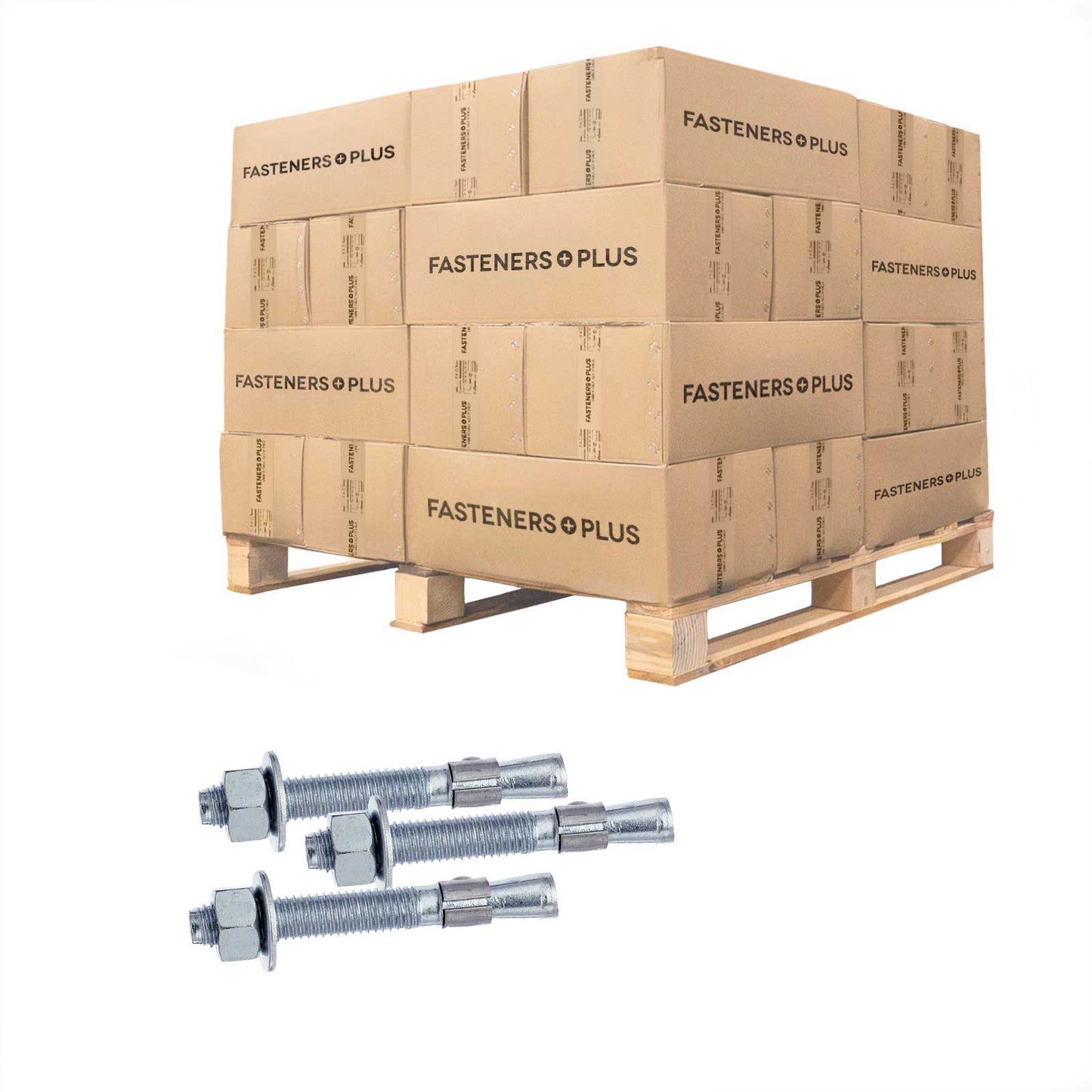 Red Head 5/8" x 3-1/2" Trubolt Wedge Anchor - Zinc | Qty. 2,700 (Pallet)