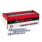 5/8" x 5" Red Head Trubolt Wedge Anchor, Zinc, Pkg 10