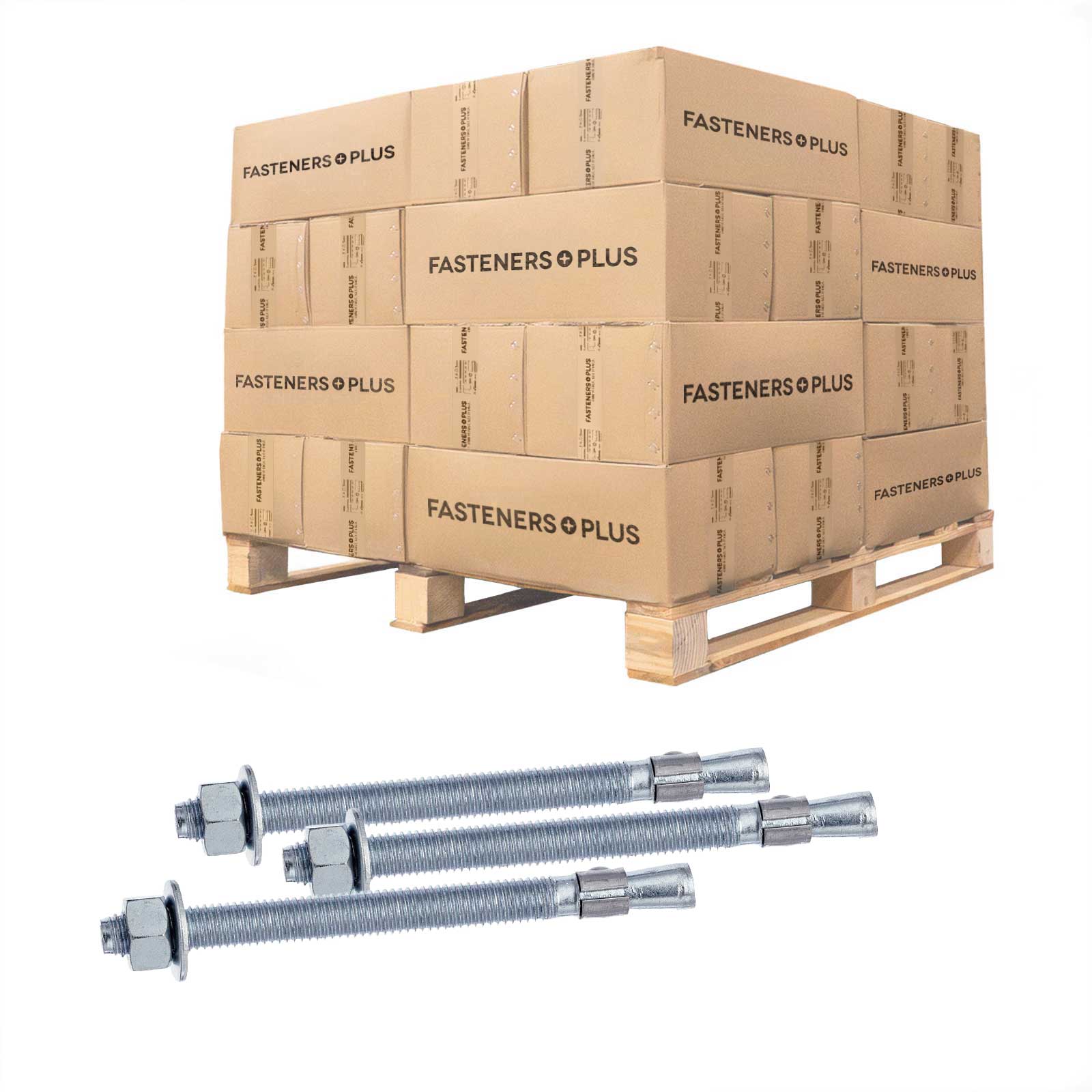 Red Head 5/8" x 6" Trubolt Wedge Anchor - Zinc | Qty. 2,000 (Pallet)