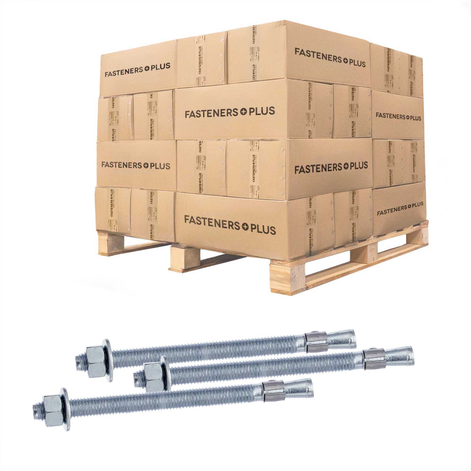 Red Head 5/8" x 7" Trubolt Wedge Anchor - Zinc | Qty. 1,200 (Pallet)