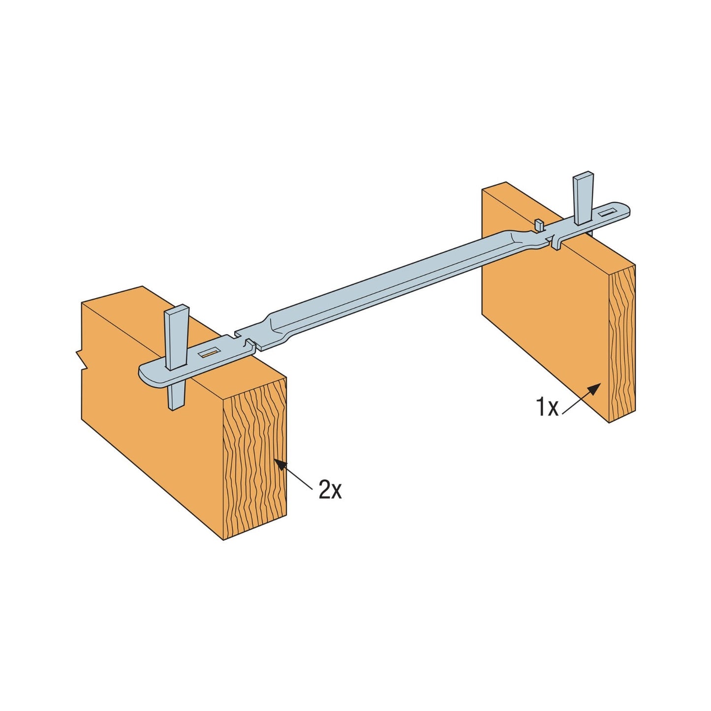Simpson WT10 Wedge Form Tie installation