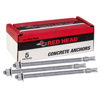 1" x 9" Red Head Trubolt 304 Stainless Steel Wedge Anchor, Pkg 5