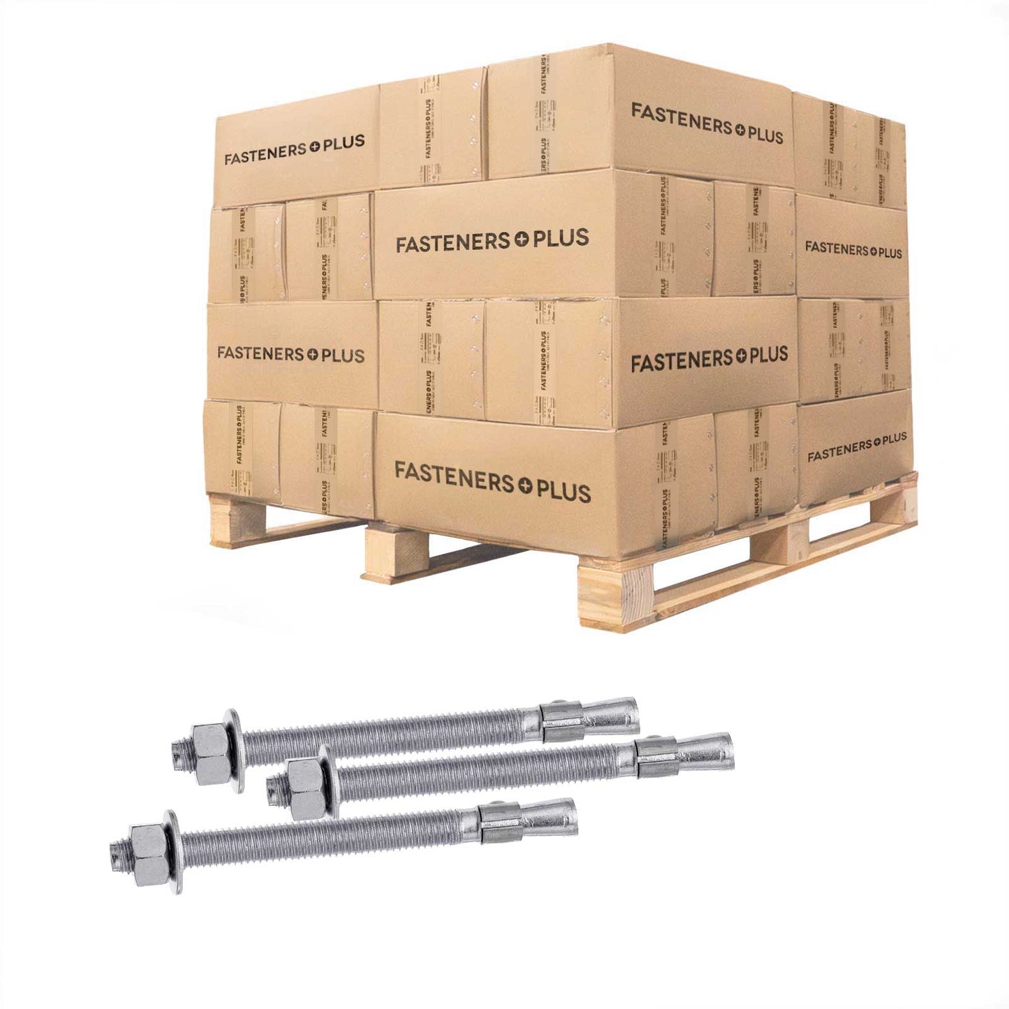 Red Head 1/2" x 5-1/2" Trubolt Wedge Anchor - 304 Stainless Steel | Qty. 4,500 (Pallet)