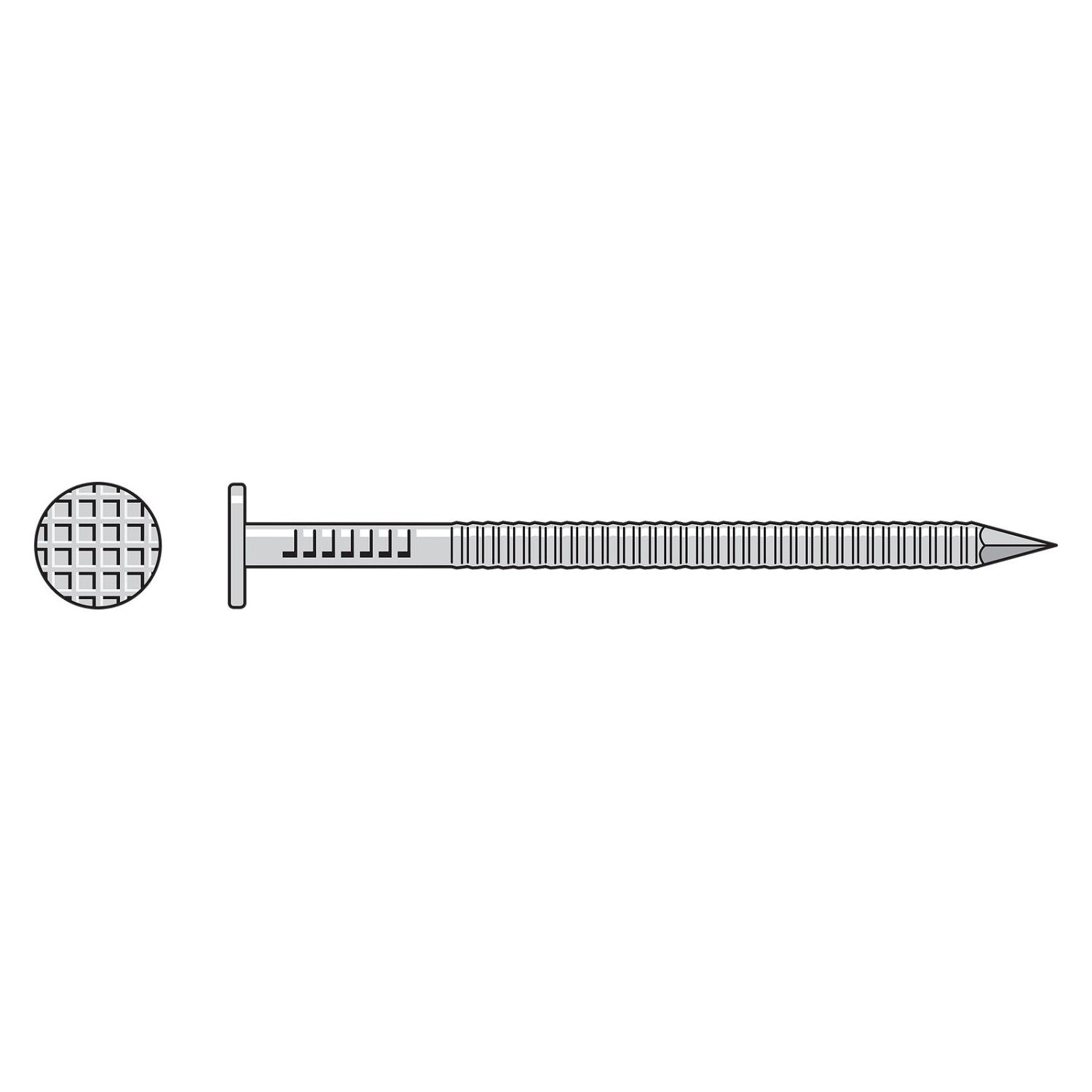 Wood Siding Nail Illustration - 316 Stainless Steel