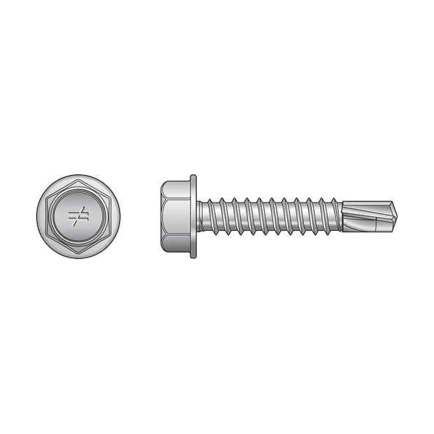 Simpson X1B1016-4K #10 x 1" Strong-Drive Self-Drilling Screw - Clear Zinc Coating - Loose - Pkg 4,000 illustrated