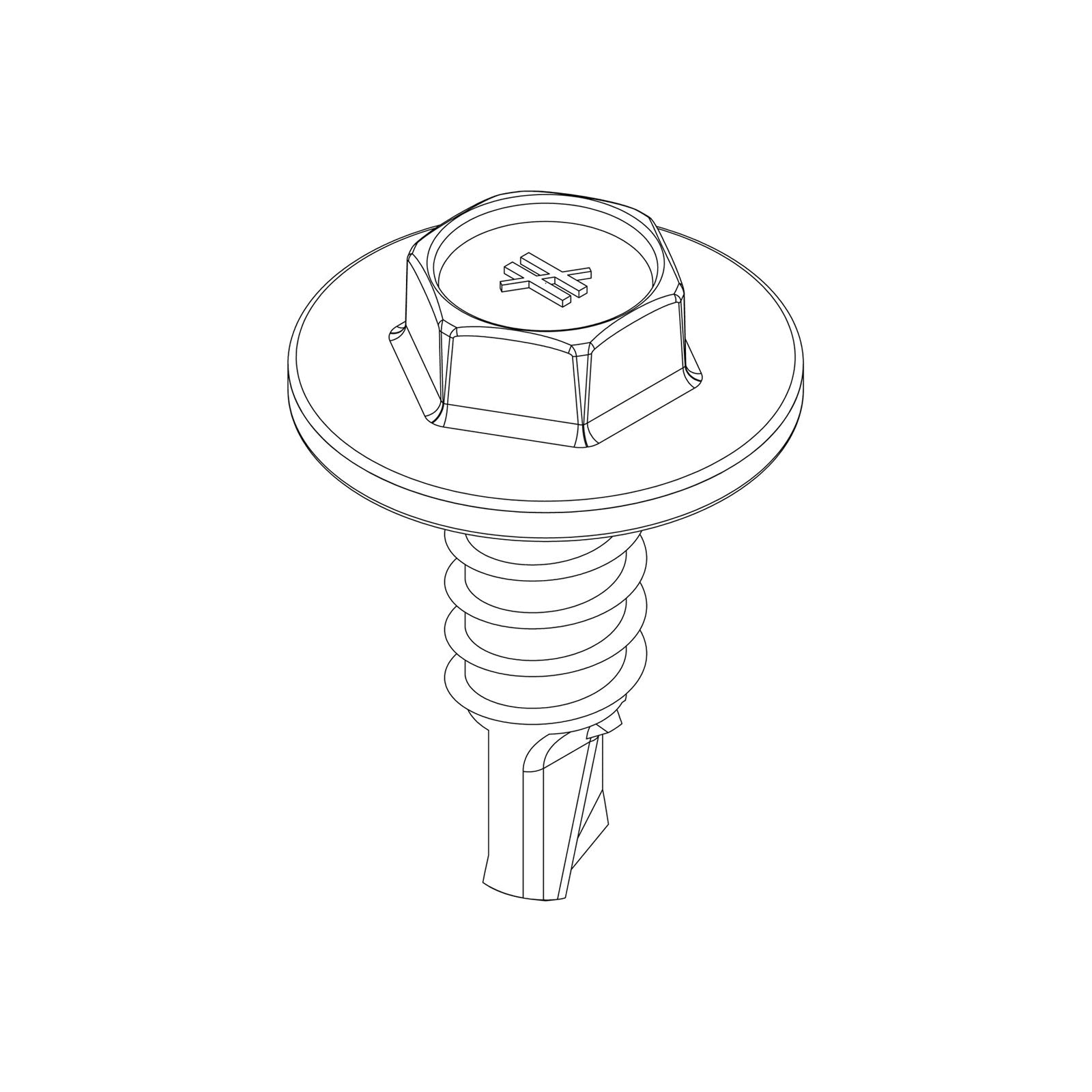Strong-Tie XLSH34B1414-RP83 #14 x 3/4" Large Shouldered Screw Illustration