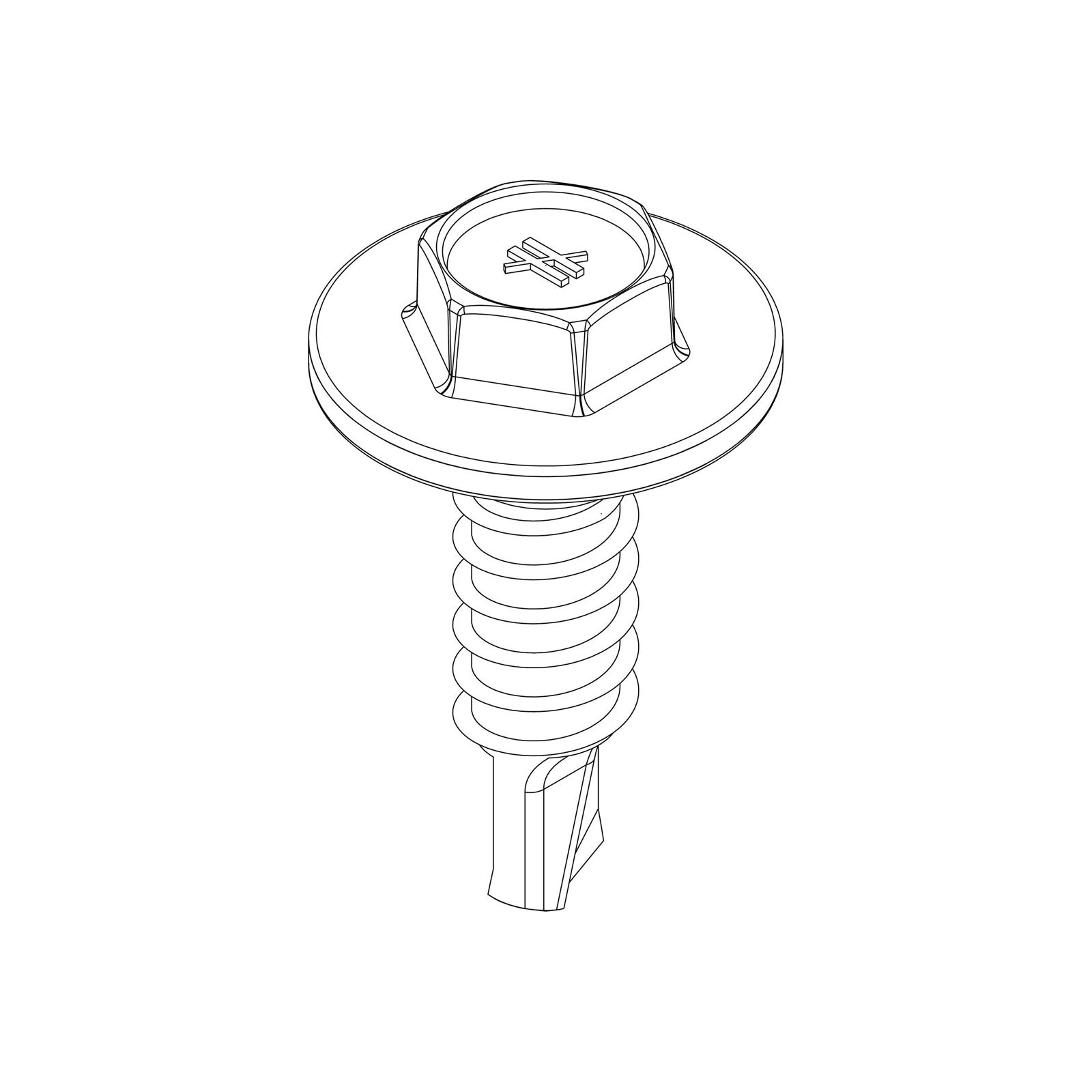 Strong-Tie XLSH78B1414-RP83 #14 x 7/8" Large Shouldered Screw Illustration