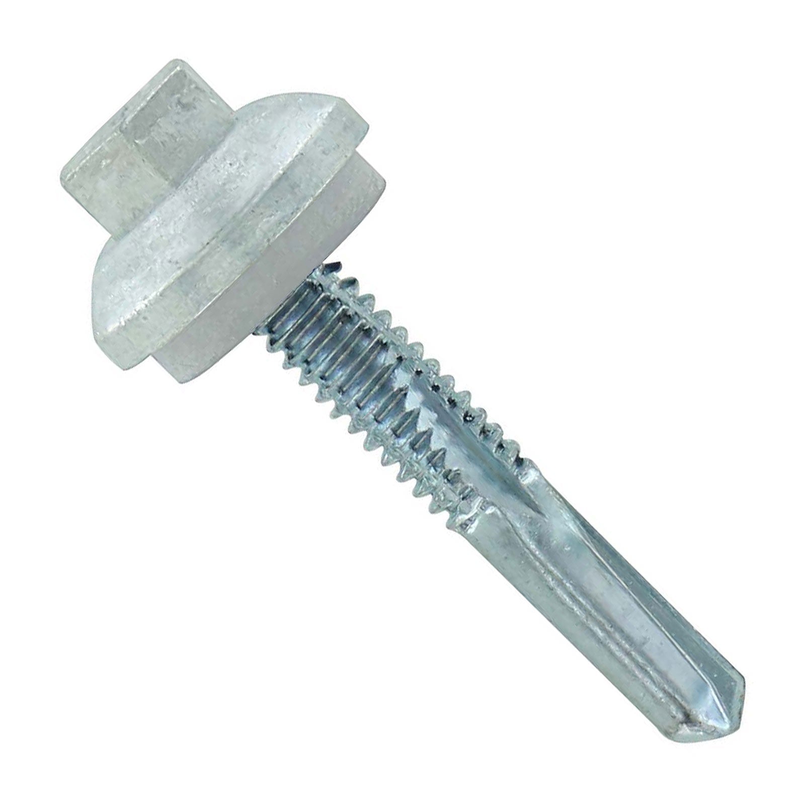 #1224 x 114 inch ZXL HG Steelbinder Metal Roofing Screw Light Gray Pkg 250 image 1 of 2