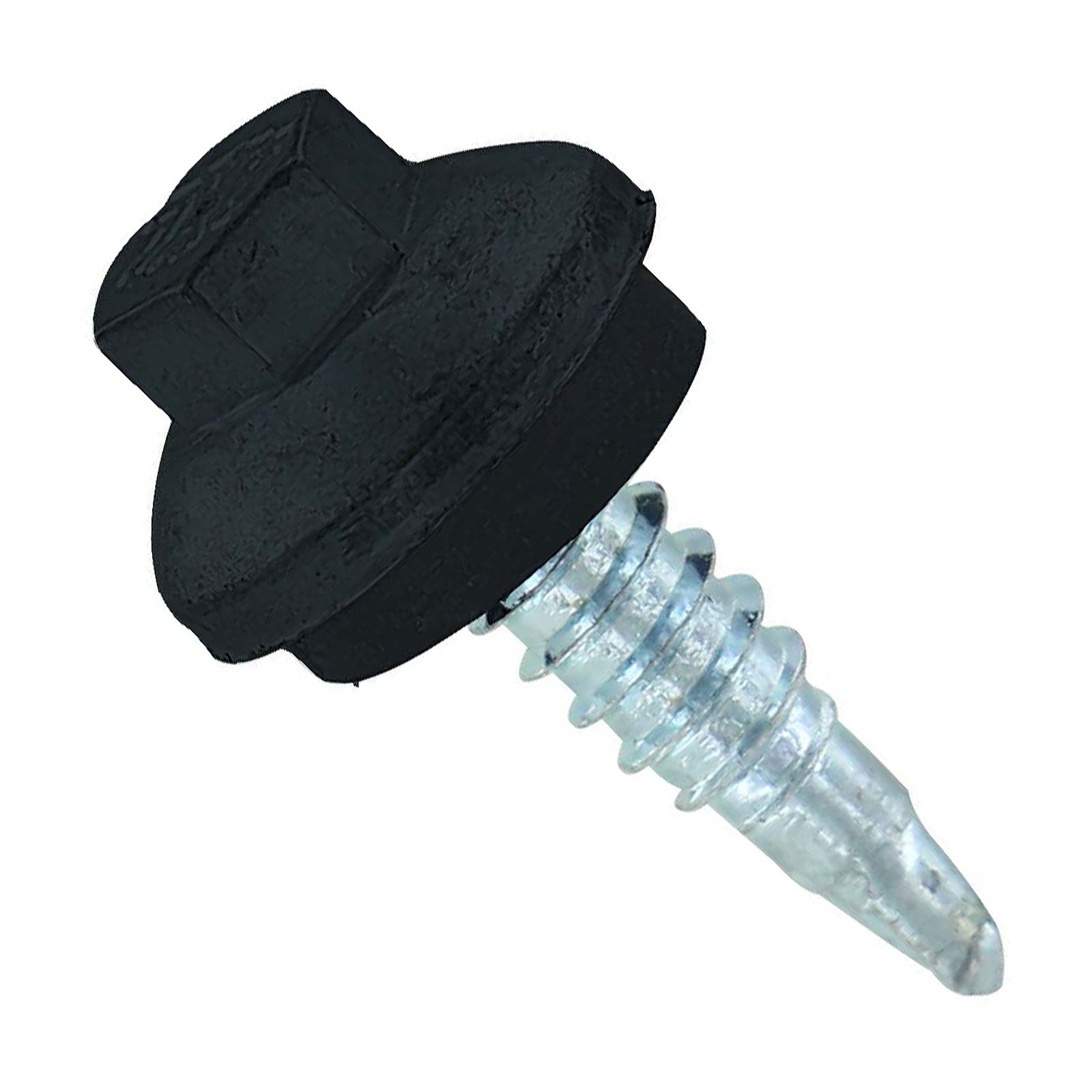 14 inch x 78 inch ZXL Steelbinder Metal Roofing Stitch Screw Black Pkg 250 image 1 of 2