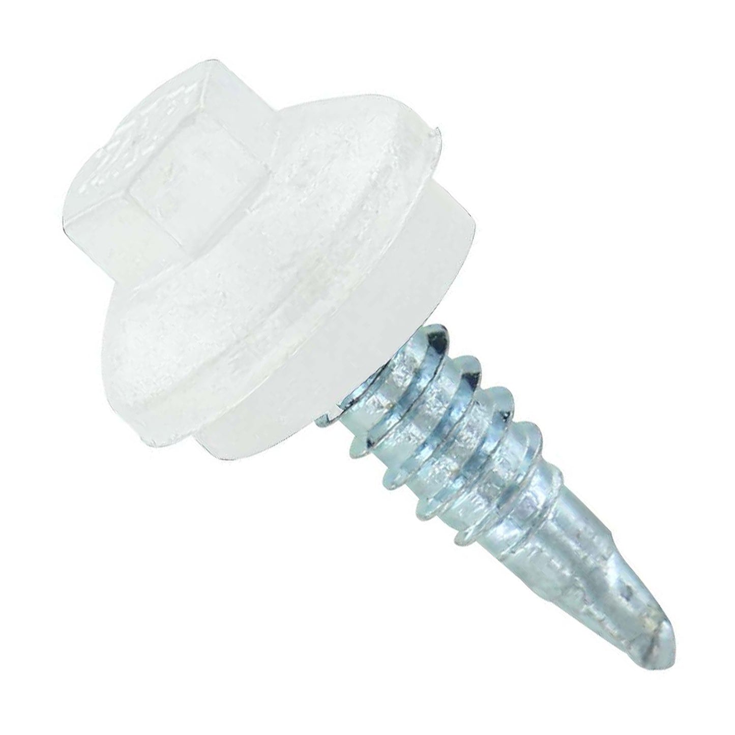14 inch x 78 inch ZXL Steelbinder Metal Roofing Stitch Screw Bright White Pkg 250 image 1 of 2
