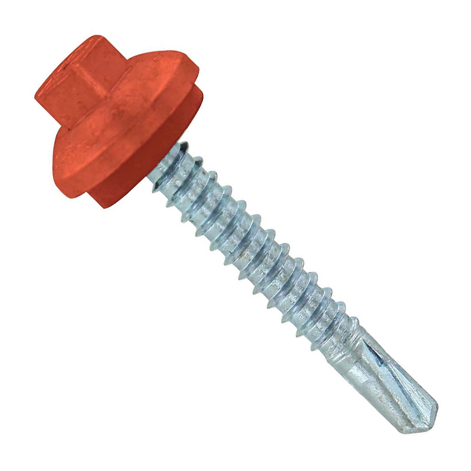 #12 x 112 inch ZXL Steelbinder Metal Roofing Screw Copper Pkg 250